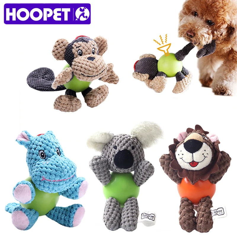 HOOPET Pet Dog Toys for Dogs Puppy Toy for Large Dogs Plush Squeak Interactive Dog Ball Supply