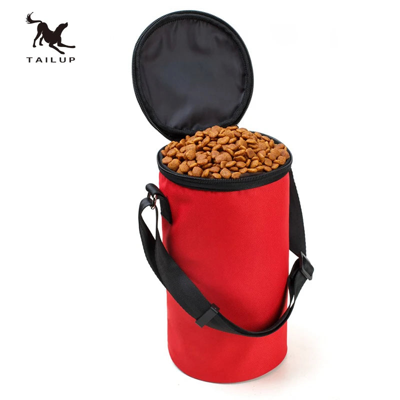 TAILUP New Collapsible Dog Travel Bowl High Quality Pet Hamster Dry Food Container Waterproof Bag