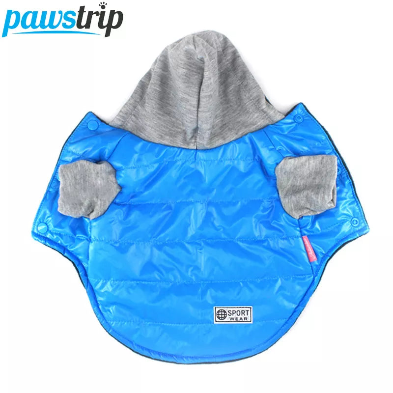 5 Colors Winter Pet Dog Jacket Coat Thickening Warm Puppy Dog Clothes With Hood Size 8-18