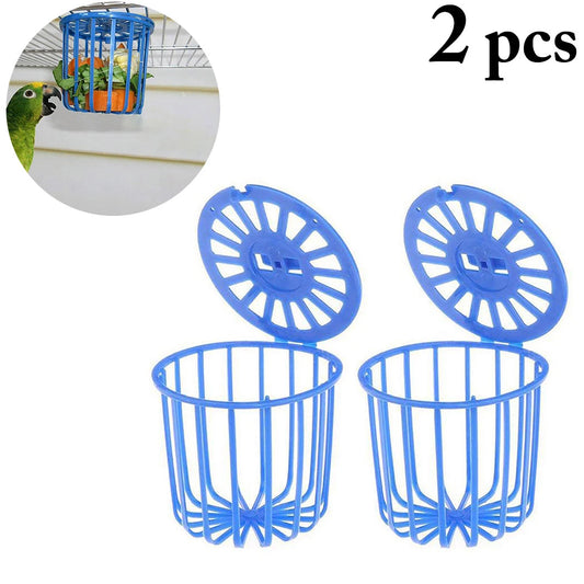 2PCS Creative Multi-Purpose Cage Hanging Toys Bird Fruit Vegetable Feeder Basket Parrot Feeder Pet Feeding Supplies Dropshipping