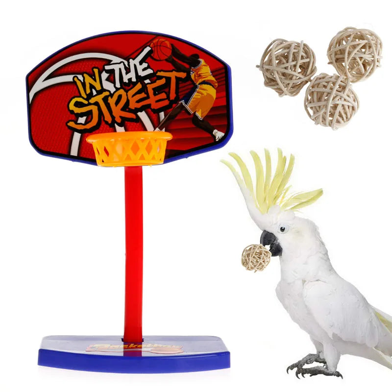 3pcs Rattan Pet Bird Parrot Parakeet Cockatiel Claw Chew Toys Swing Ball Cage K1MF