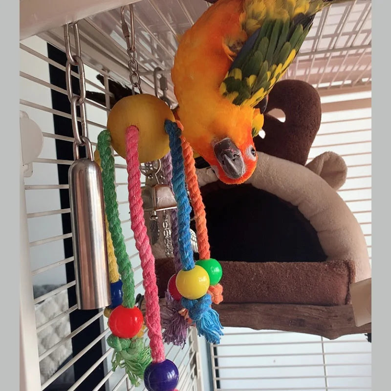 CAITEC Bird Chew Toys Arachnid Parrot Chew Bite Toys Suitable for Small to Large Size Parrots