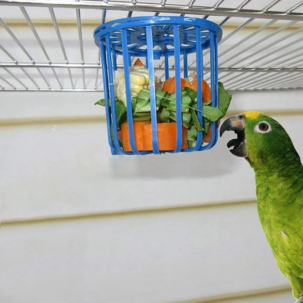 2PCS Creative Multi-Purpose Cage Hanging Toys Bird Fruit Vegetable Feeder Basket Parrot Feeder Pet Feeding Supplies Dropshipping