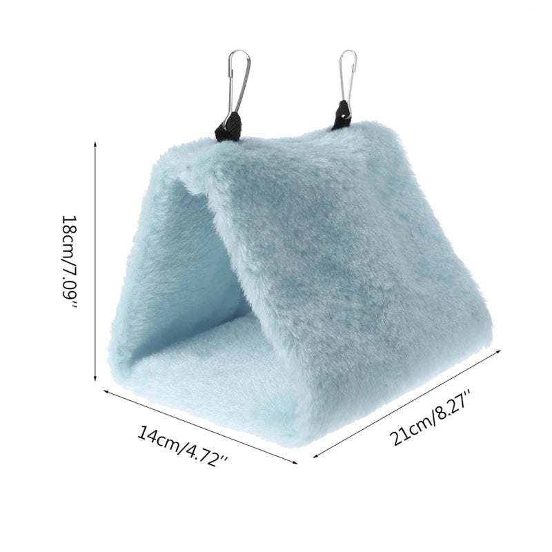 Pet Parrot Hammock Bird Hanging Bed House Plush Winter Warm Cage Nest Tent