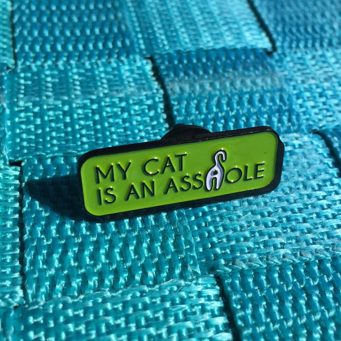 My Cat is an A**hole Soft Enamel Pin 1.25" Kitty Cat Butt Pin