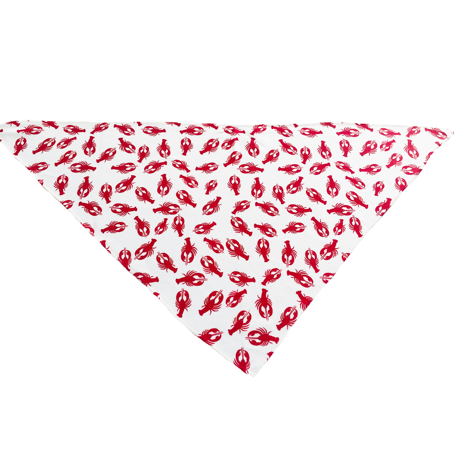 Lobster White Tie On Dog Bandana