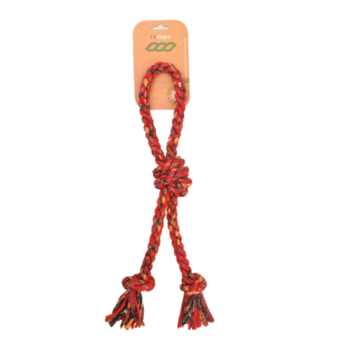 Rerope Medium Looper Upcycled Fabric Rope Dog Toys