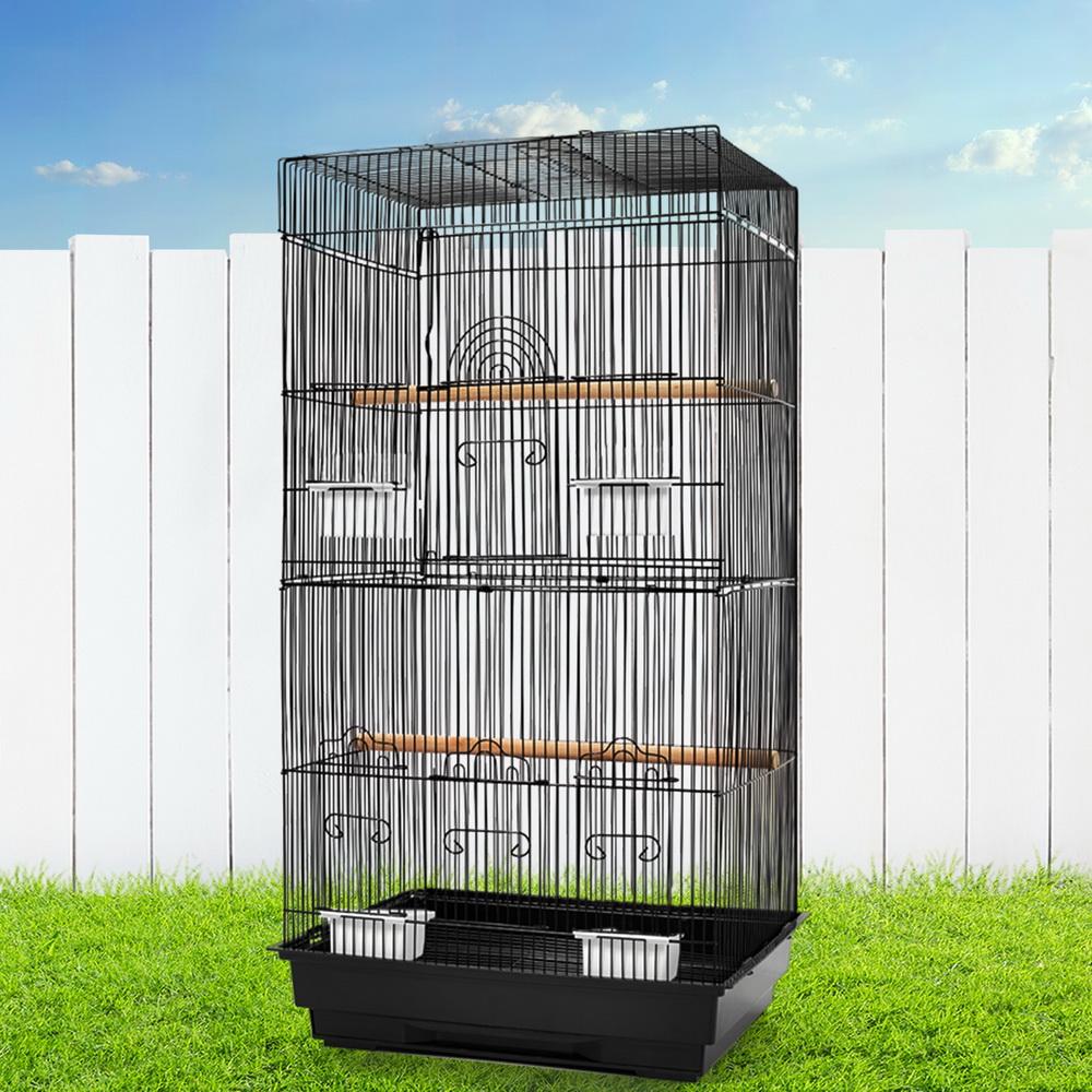 i.Pet Medium Bird Cage with Perch - Black