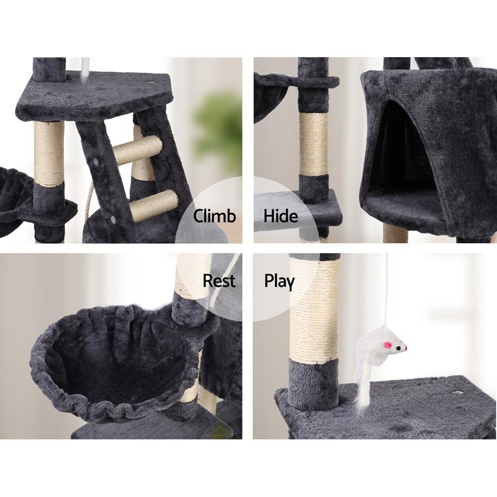 i.Pet Cat Tree 120cm Trees Scratching Post Scratcher Tower Condo House