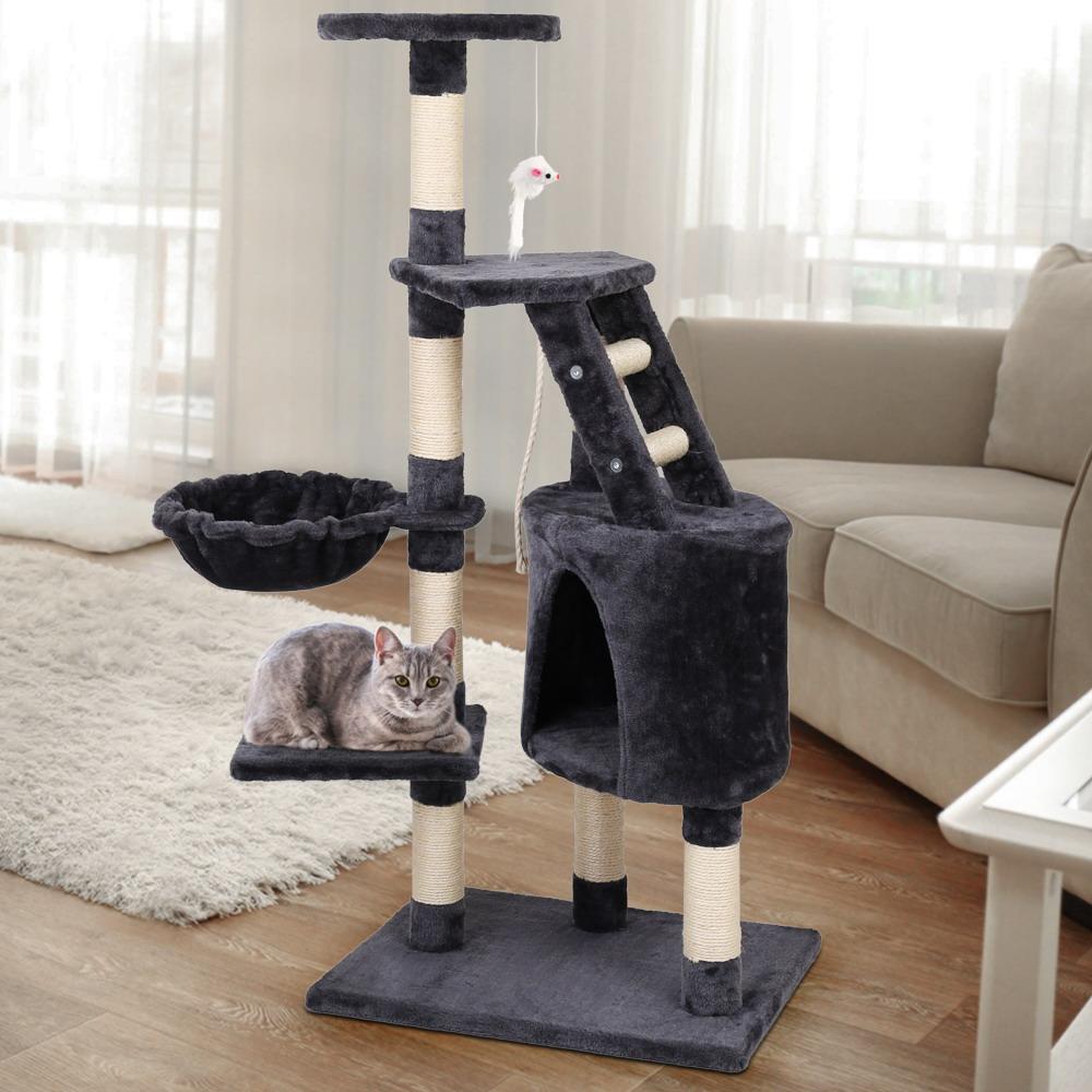 i.Pet Cat Tree 120cm Trees Scratching Post Scratcher Tower Condo House