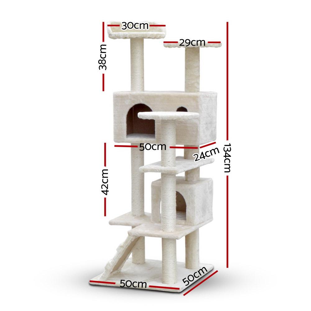 i.Pet Cat Tree 134cm Trees Scratching Post Scratcher Tower Condo House