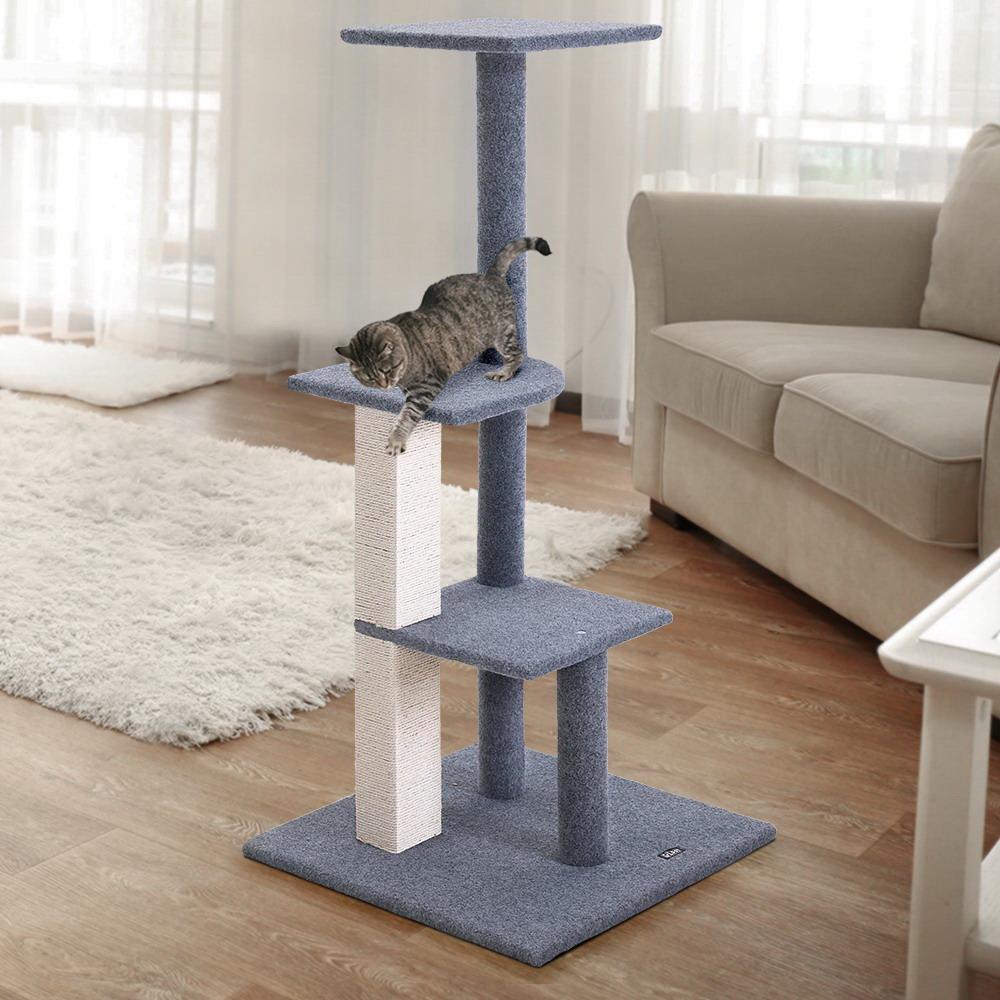 i.Pet Cat Tree 124cm Trees Scratching Post Scratcher Tower Condo House