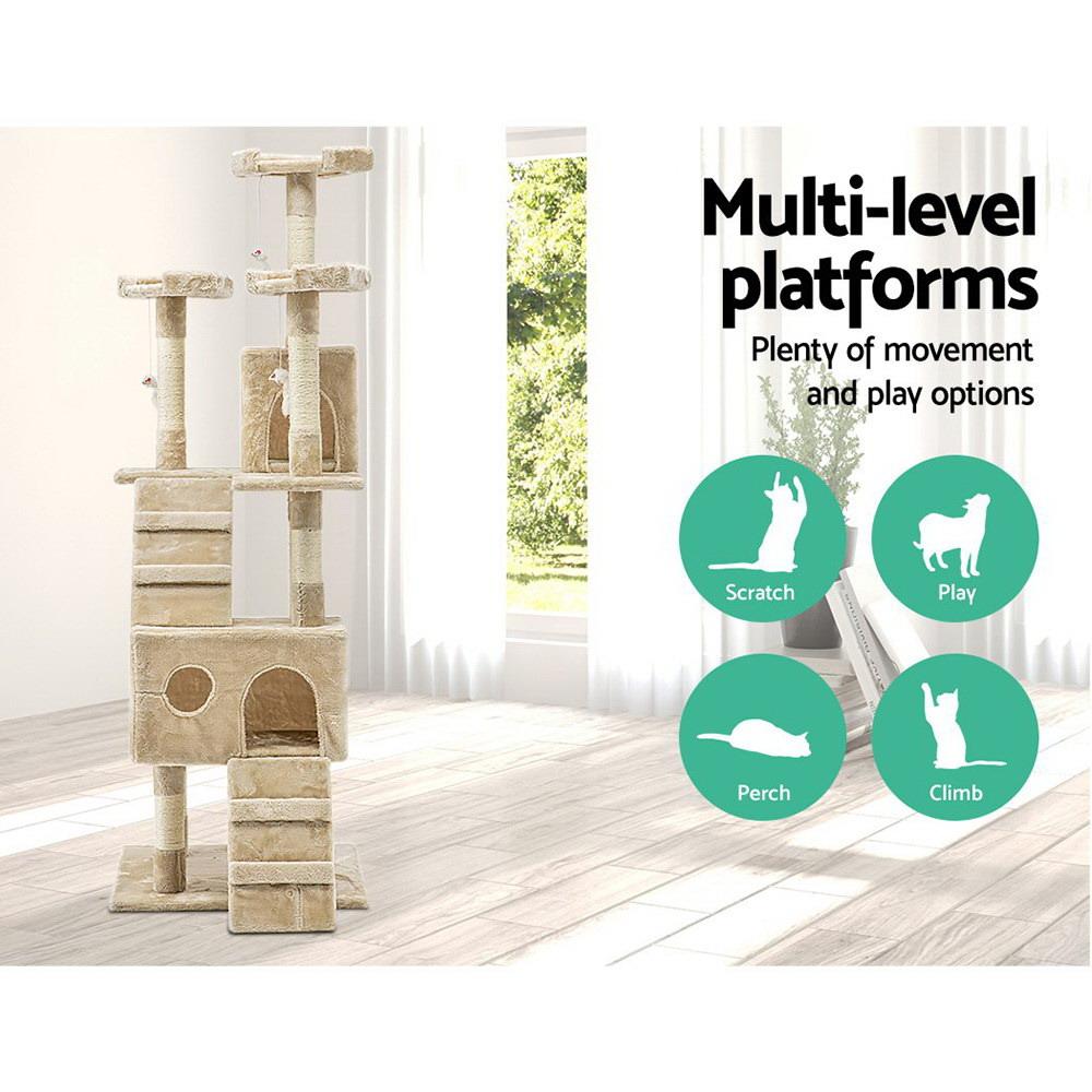 i.Pet Cat Tree 180cm Trees Scratching Post Scratcher Tower Condo House