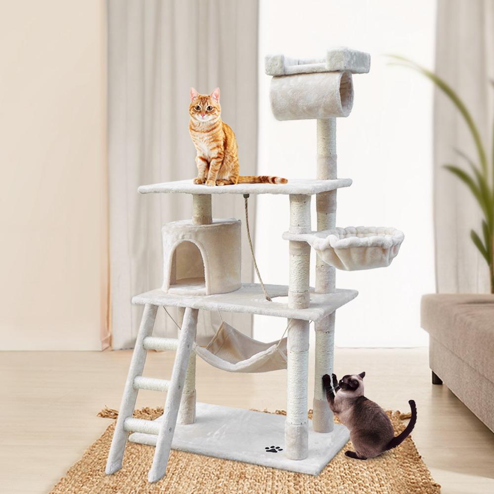 i.Pet Cat Tree 141cm Trees Scratching Post Scratcher Tower Condo House