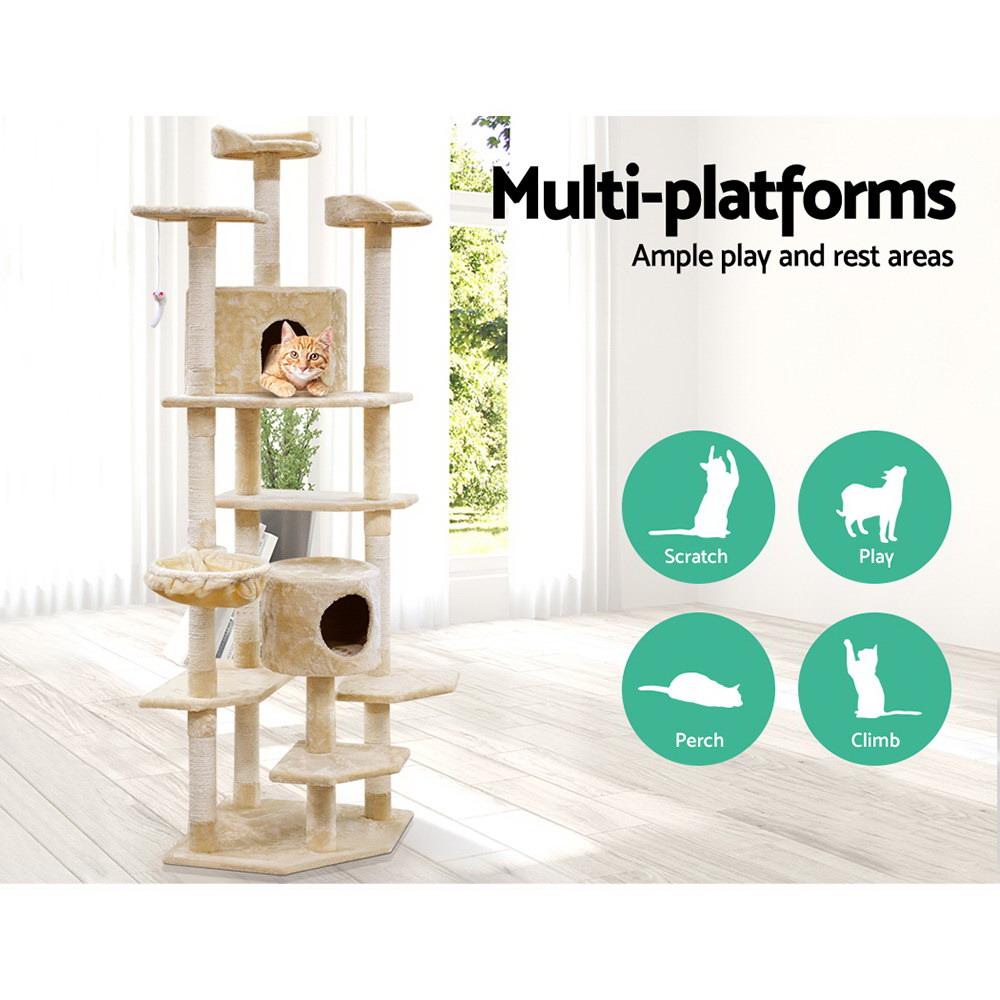 i.Pet Cat Tree 203cm Trees Scratching Post Scratcher Tower Condo House