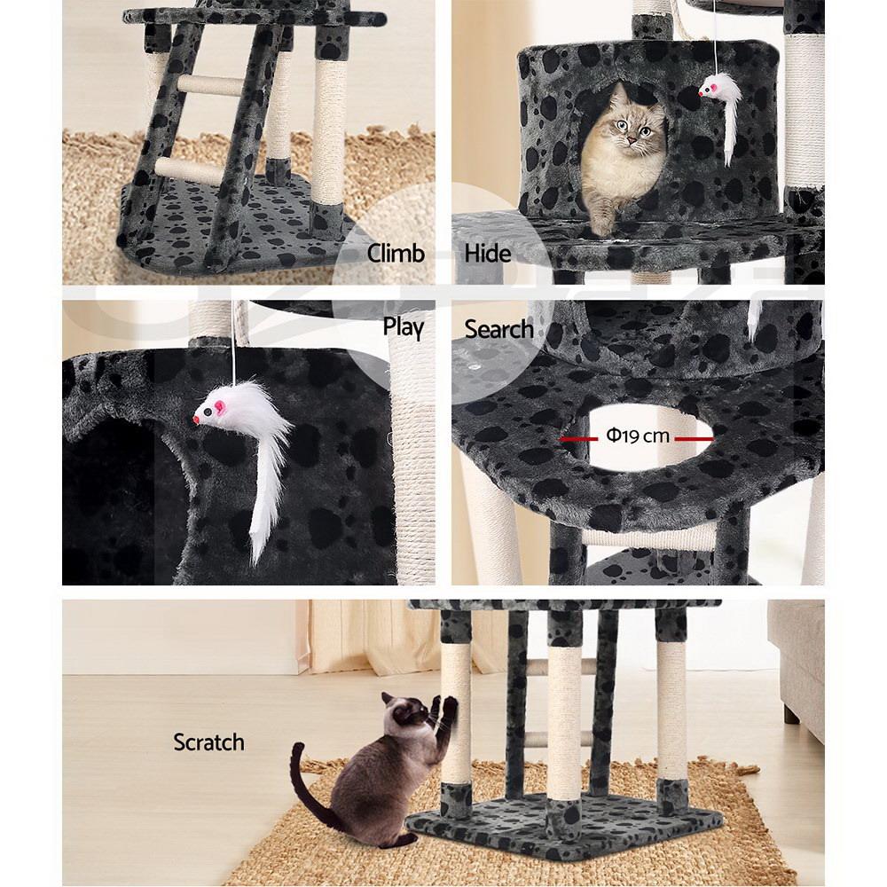 i.Pet Cat Tree 120cm Trees Scratching Post Scratcher Tower Condo House