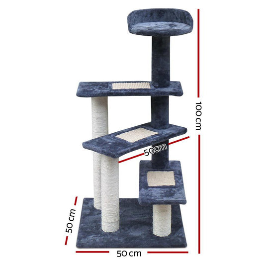 i.Pet Cat Tree 100cm Trees Scratching Post Scratcher Tower Condo House