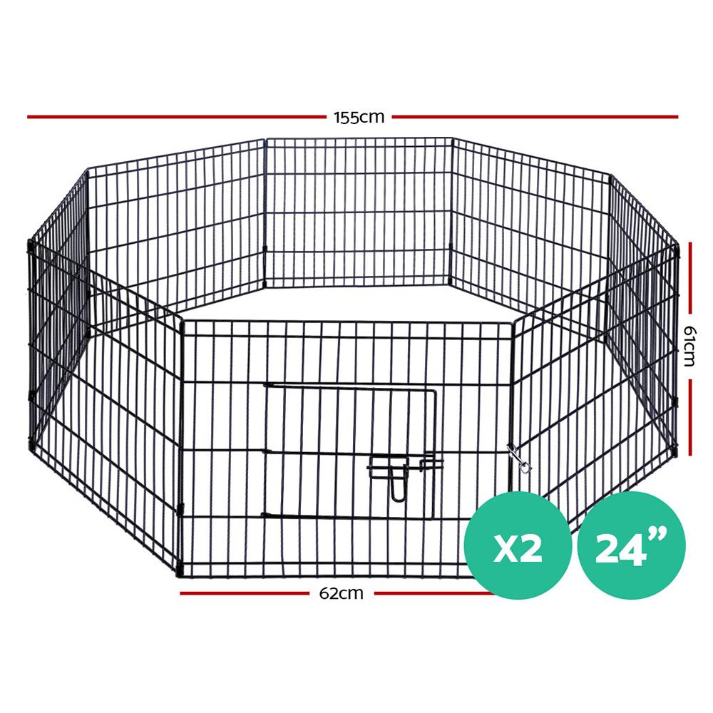 i.Pet Pet Dog Playpen 2X24" 8 Panel Puppy Exercise Cage Enclosure