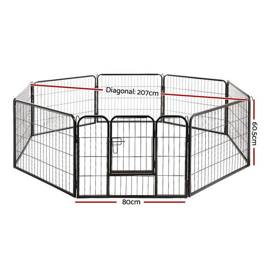 i.Pet Dog Playpen Pet Playpen 8 Panel Puppy Exercise Cage Enclosure