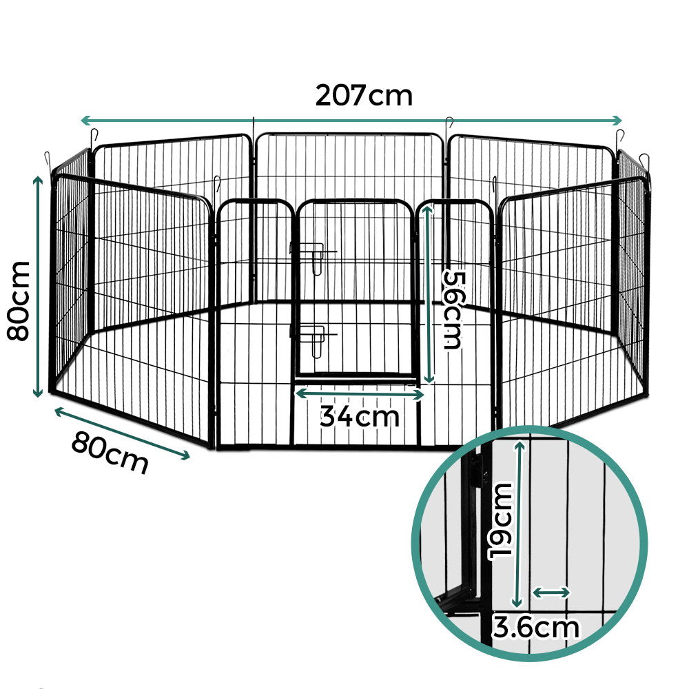 i.Pet 8 Panel Pet Dog Playpen Puppy Exercise Cage Enclosure Fence Play