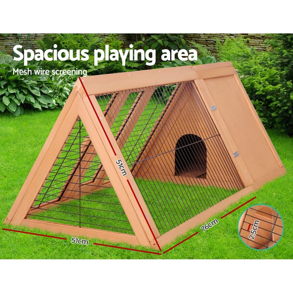 i.Pet Rabbit Hutch Wooden Chicken Coop Pet Hutch 119cm x 51cm x 44cm