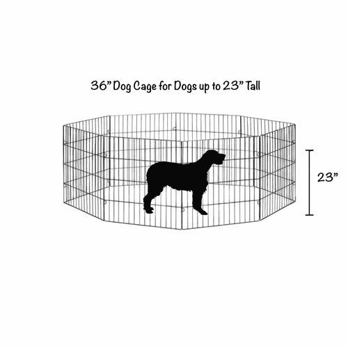 Pet Playpen - Dog Cat Foldable Metal Indoor Outdoor Fence - Puppy