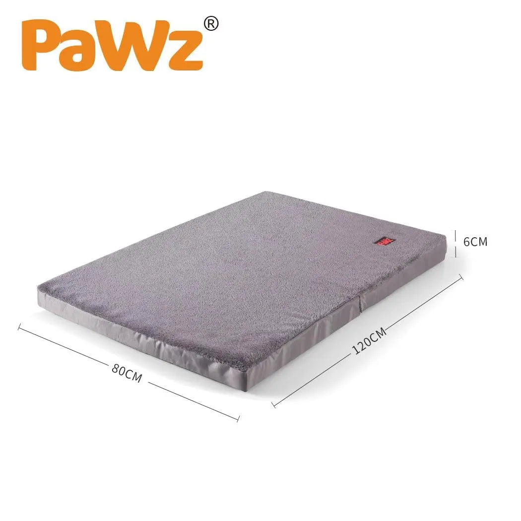 PaWz Pet Bed Foldable Dog Puppy Beds Cushion Pad Pads Soft Plush Black