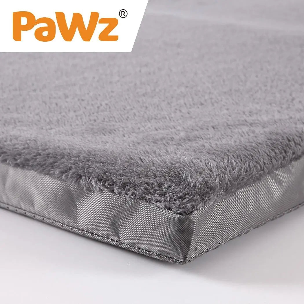 PaWz Pet Bed Foldable Dog Puppy Beds Cushion Pad Pads Soft Plush Black