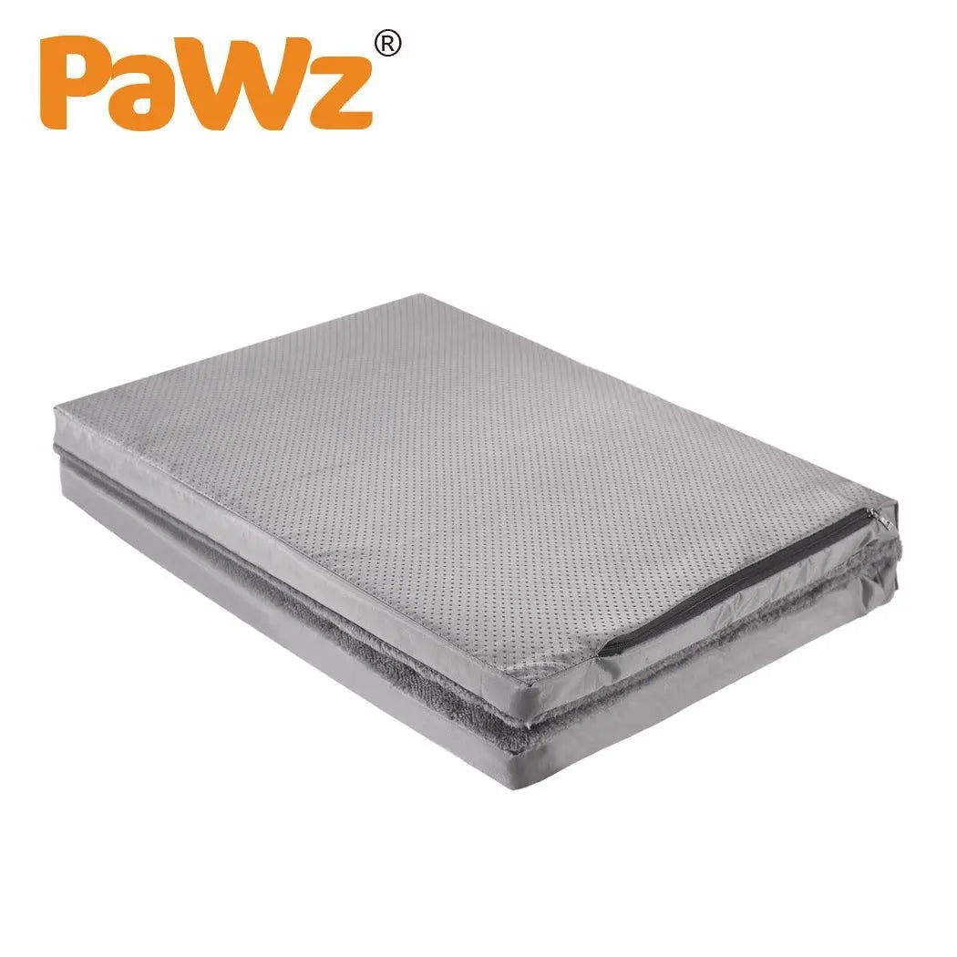 PaWz Pet Bed Foldable Dog Puppy Beds Cushion Pad Pads Soft Plush Black