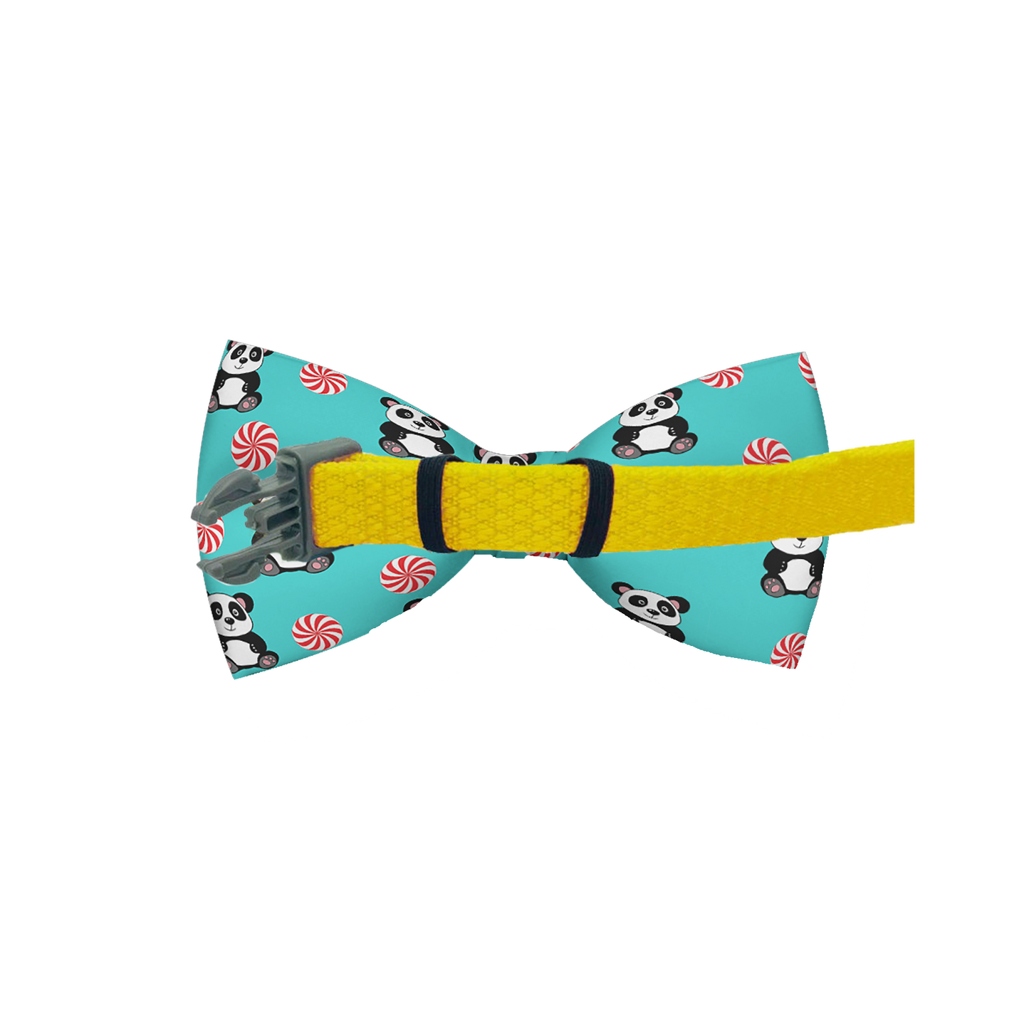 Peppermint Panda Blue Dog Bow Tie