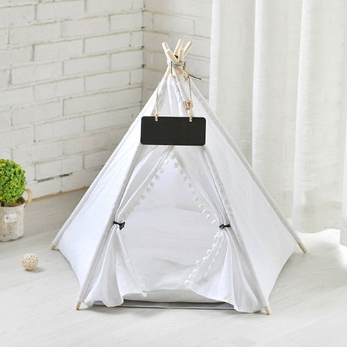 Portable Linen Pet Tent Dog House kitten House