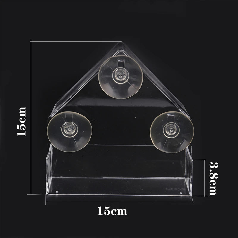 Transparent Plastic Window Bird Feeders Parrot Lovebird Pigeon Hanging Viewing Feeding Tool Container Pet Supplies Accessories