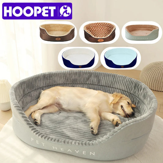 HOOPET Double Sided Available All seasons Big Size Extra Large Dog Bed House Sofa Kennel Soft Fleece Pet Dog Cat Warm Bed S-XL