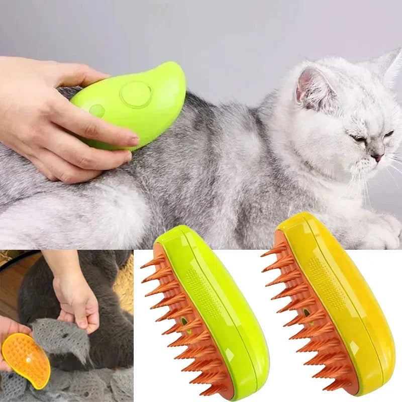 Cat Dog Grooming Comb Electric Spray Water Spray Kitten Pet Comb Soft Silicone Depilation Cats Bath Brush Grooming Supplies