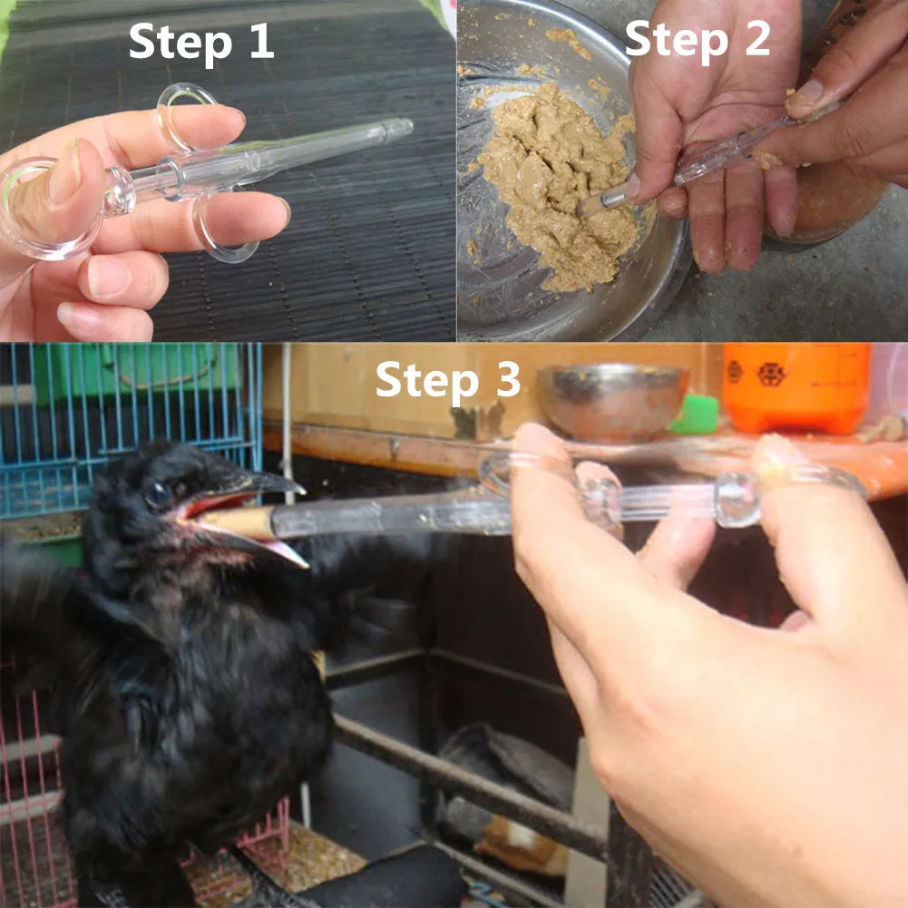 Baby Bird Feeding Syringe Parrot Pigeon Young Bird Drug Syringe Thick/Thin Tube Nutrient Solution Injection Pet Bird Supplies