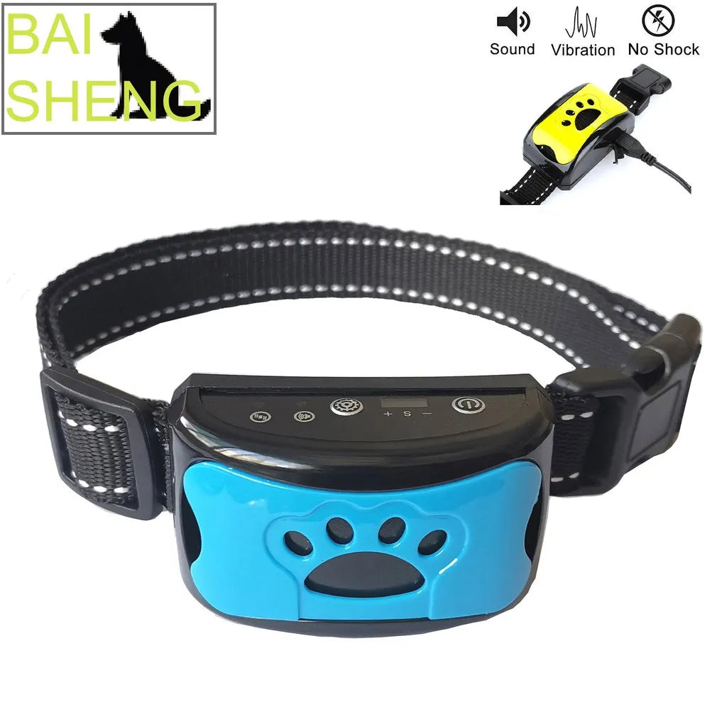 Pet Dog Anti Barking Device Electric Dogs Training Collar Dog Collar Usb Chargeable Stop Barking Vibration Anti Bark Devices