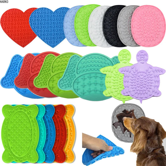 Pet Products Mat For Dogs Cats Slow Food Bowls With Suction Cup Feeding Food Silicone Lick Pad Dog Slow Feeders Treat Dispensing