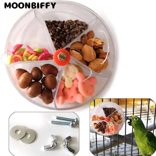 Parrot Nibbling Toy Bird Toy Wheel Forager Interactive Compartmentate Box Fidget Toys Pack Evcil Hayvan Papagan Vogel Speelgoed