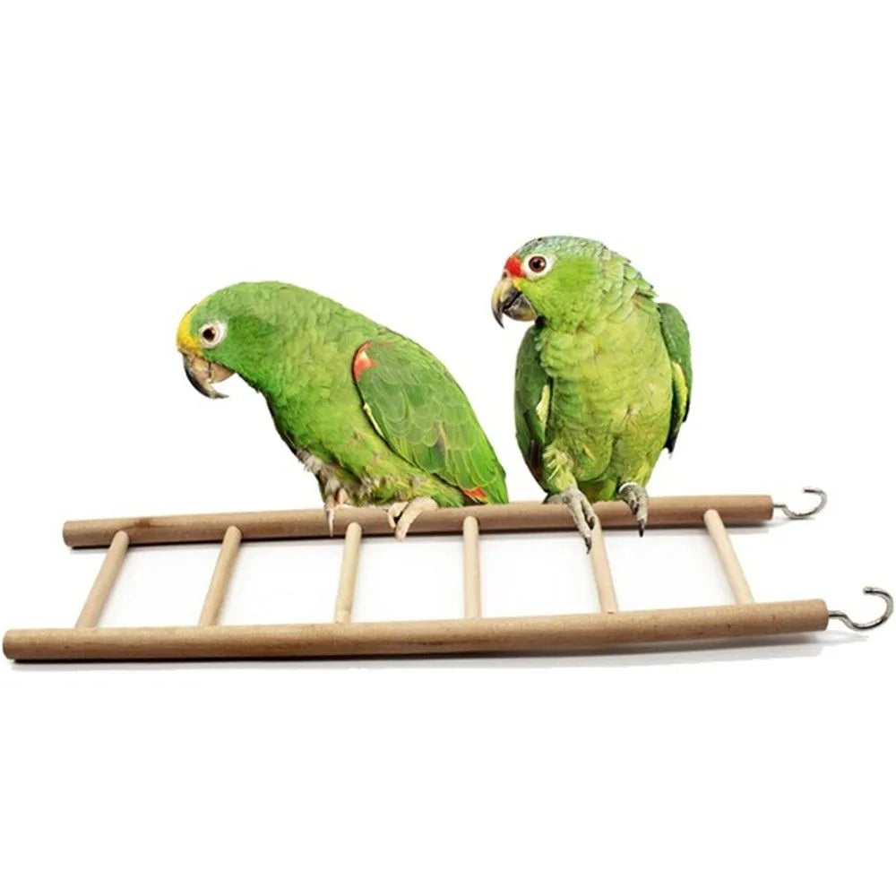 DIY HandCraft Birdcage Wood Parrot Toys Climbing Ladder Hamsters Toy Bird Supplies