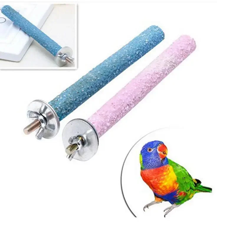 14cm Bird Claw Beak Grinding Bar Standing Stick Parrot Station Pole Bird Supplies Parrot Grinding Stand Claws Cage Accessories