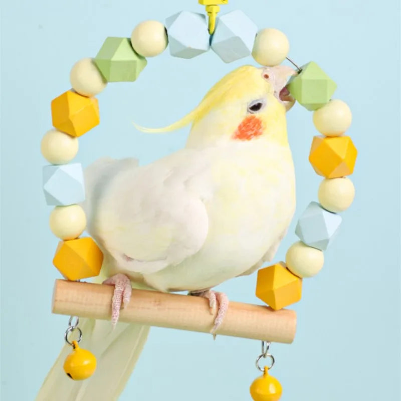 40*40cm Parrot Climbing Net Bird Toy Swing Rope Net Bird Stand Net Hammock With Hook Bird Hanging Climbing Chewing Biting Toys