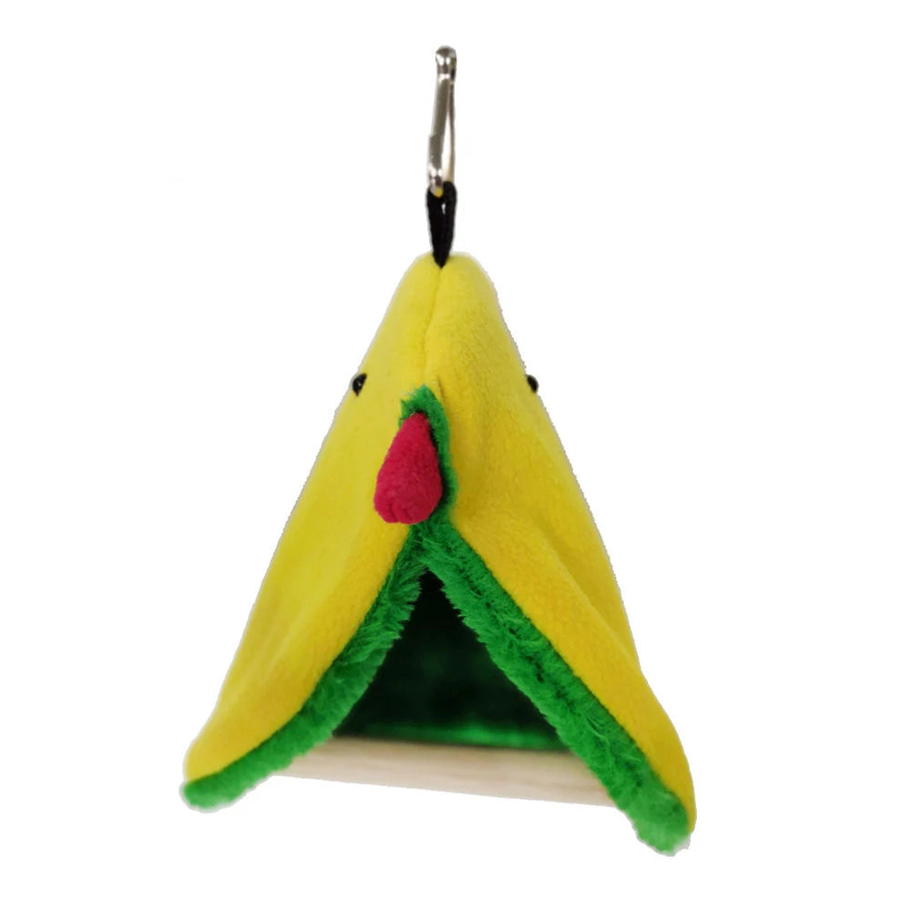 Square Bird Parrot Nest Soft Plush Bird Parrot Hammock Warm Hanging Bed For Pet Cave Cage Hut Tent Toy House for Small Animals