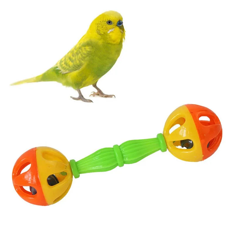 Pet Parrot Branch Perches Stand Wood Rack Simulation Parrot Miniature Landscape Bird Toy Rattle Claw Grinding Supplies Play Toy