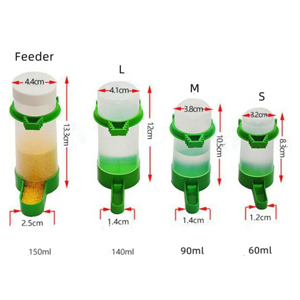 Bird Feeder Water Drinker Automatic Drinking Fountain Pet Parrot Cage Bottle Drinking Cup Bowls Pet Bird Supplies Dispenser