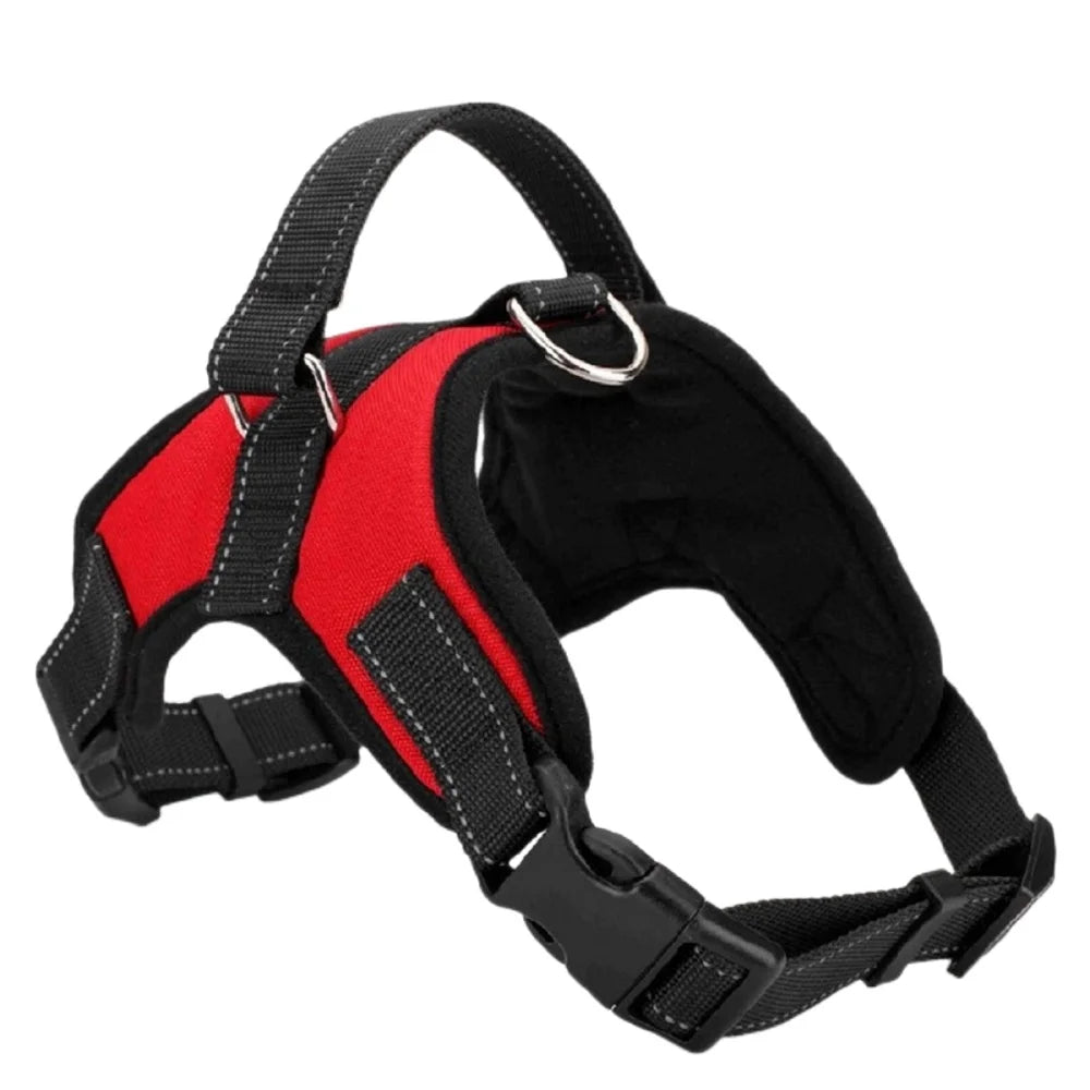 Adjustable Dog Harness Nylon Durable, Padded Reflective Threads Chest Strap for Large Medium Small Dogs, Husky Vest Pet Supplies