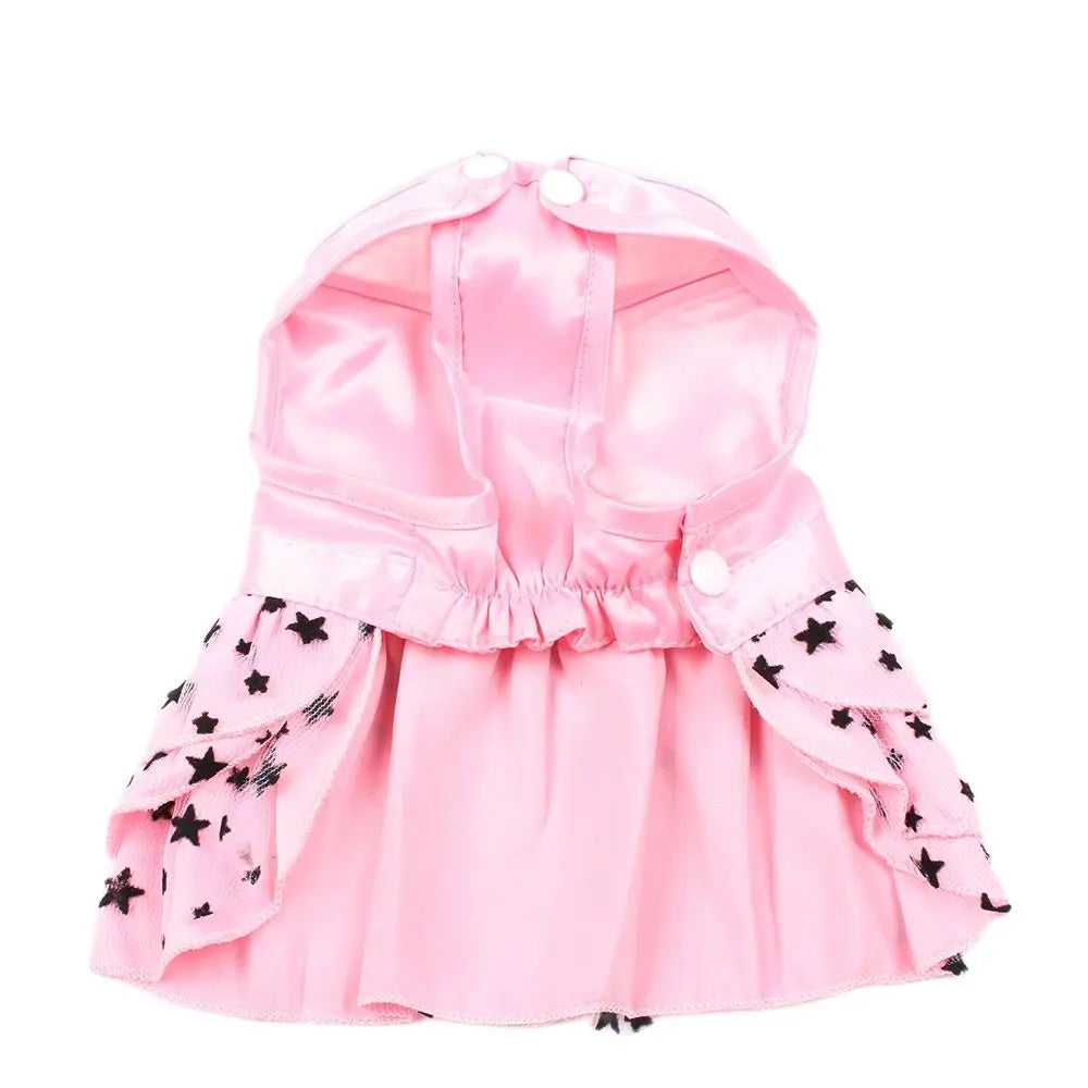 Small Dog Cat Dress Shirt Bow&Stars Design Pet Puppy Skirt Spring Summer Apparel 2 Colours