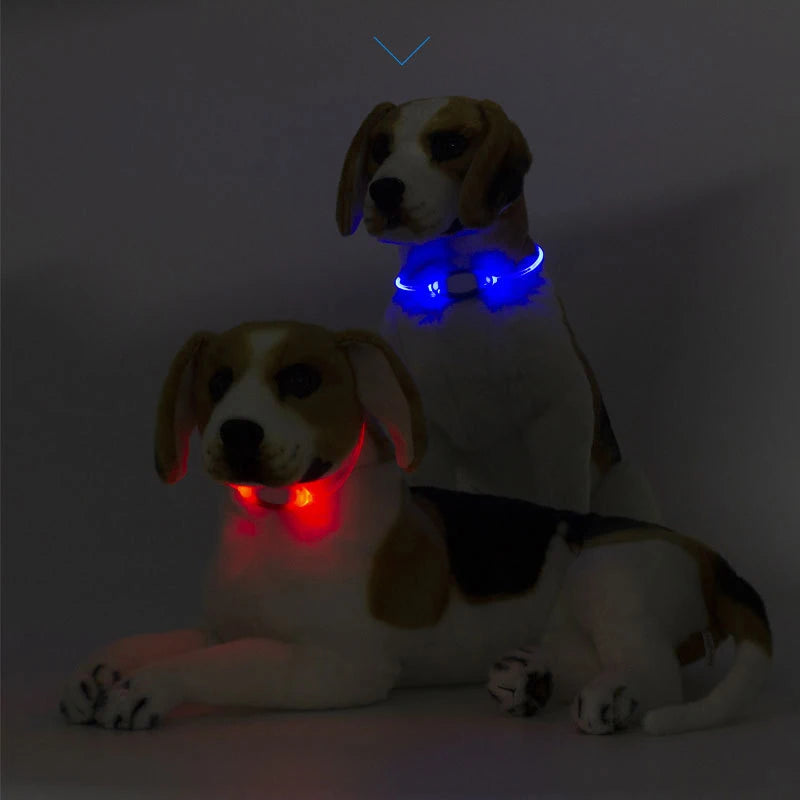 High Quality 1 Pcs Multi-color LED Pet Collar Adjustable Night Safety Pet Collar Luminous Light Up Pet Dog Bright Collar Leash