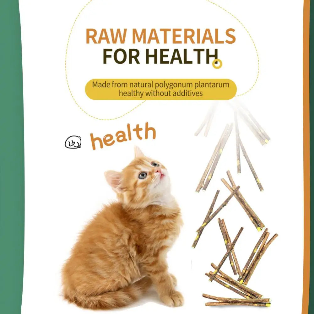 Cat Molar Stick Natural Catnip Teeth Cleaning Toothpaste Silvervine Cat Snack Stick Self Healing Kitten Chew Toy Pet Accessories