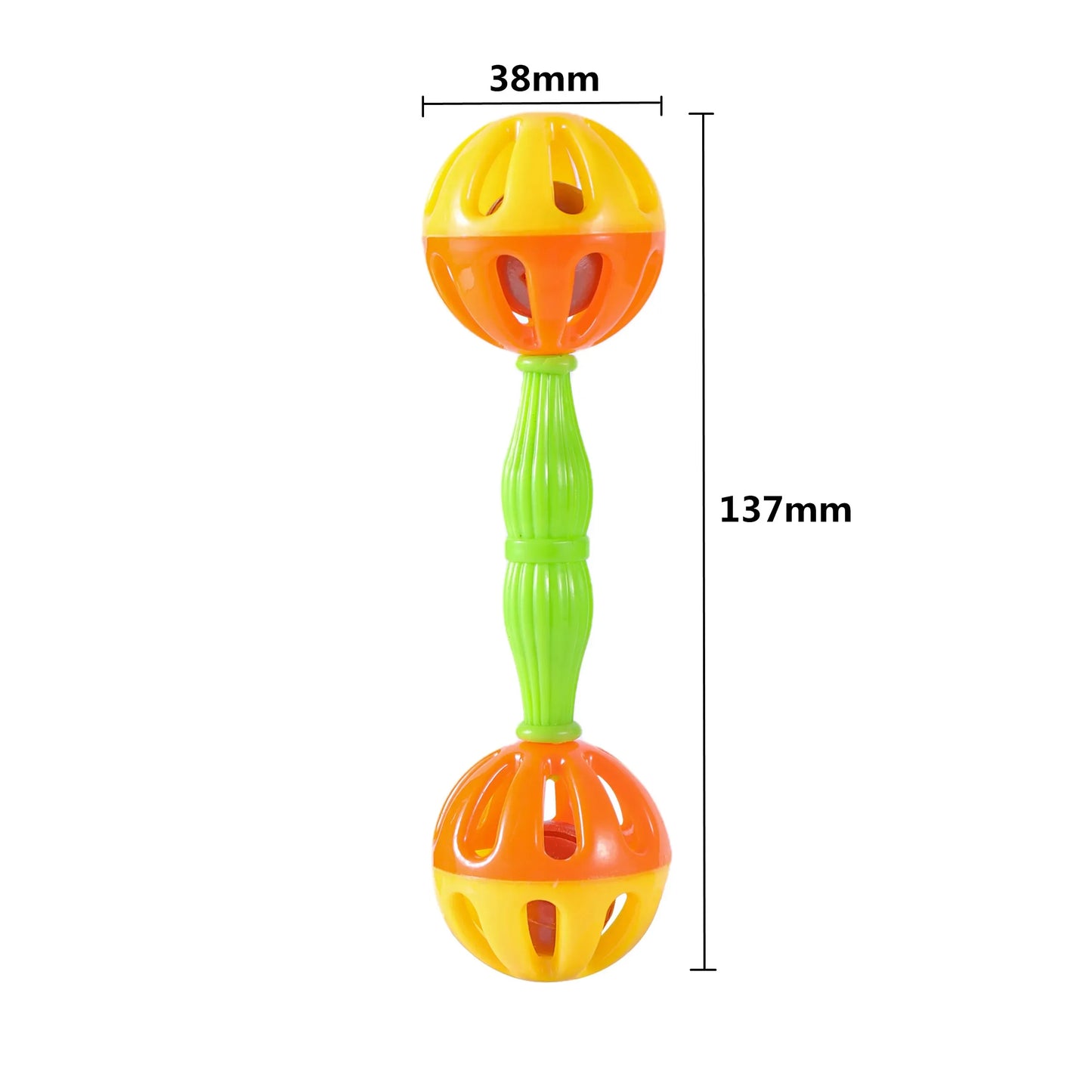 1 Pc Parrot Bird Toy Bird Cage Creative Rattle Anti-biting Parrot Chewing Toy Pigeon Bird Training Double-headed Bell Ball Toy