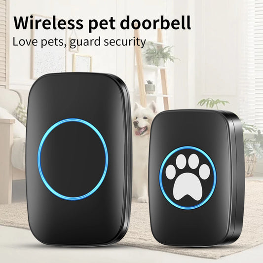 Wireless Dog Door Bell with 60 Melodies IP44 Waterproof Multipurpose Dog Bell for Communication Go Outside Pet Potty Training